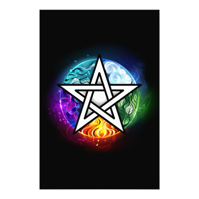 Wiccan pentagram photo print (Front)
