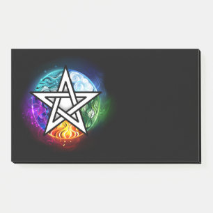 Wiccan pentagram post-it notes
