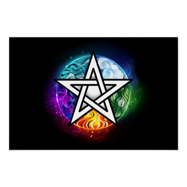 Wiccan pentagram poster (Front)