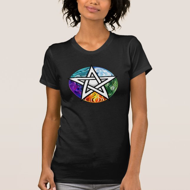 Wiccan pentagram T-Shirt (Front)