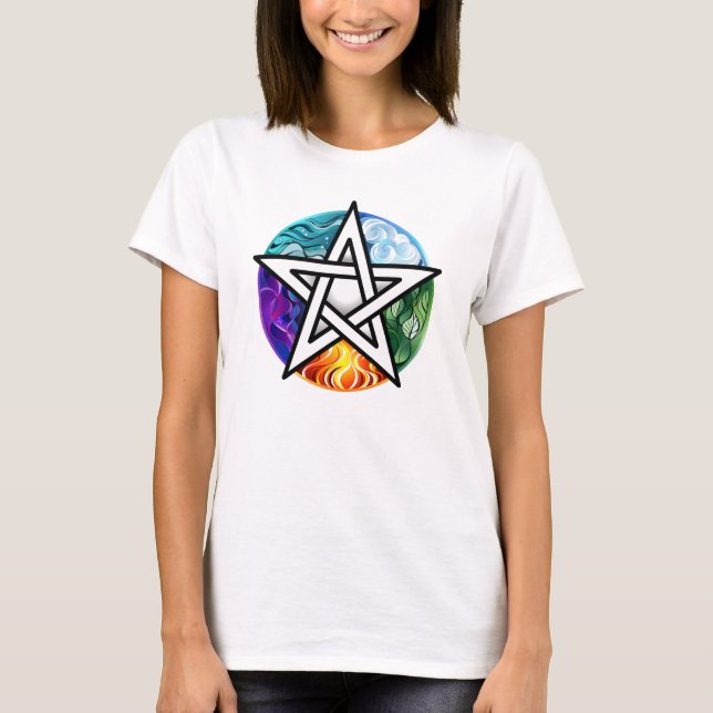 Wiccan pentagram T-Shirt (Front)