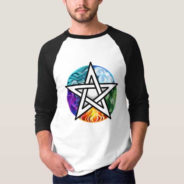 Wiccan pentagram T-Shirt (Front)