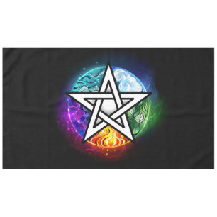 Wiccan pentagram tablecloth