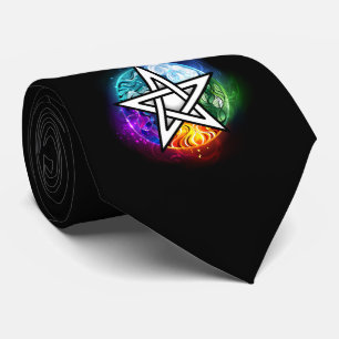 Wiccan pentagram tie