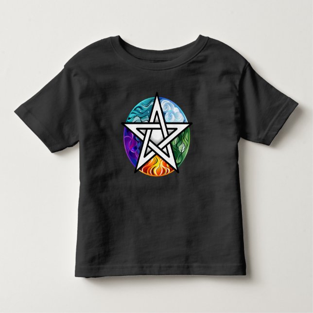 Wiccan pentagram toddler T-Shirt (Front)