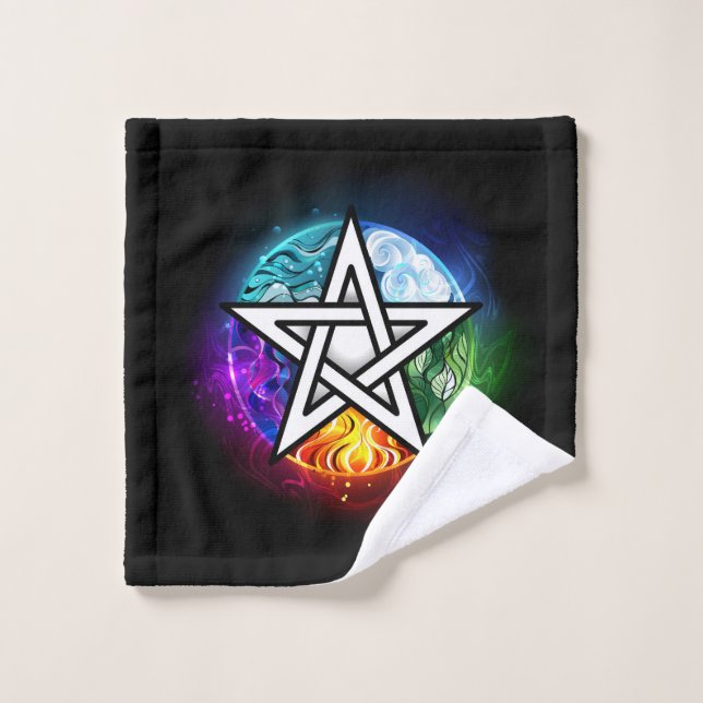 Wiccan pentagram wash cloth (Wash Cloth)
