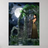 Wiccan Poster - Moon Goddess 'Selene' [A3]