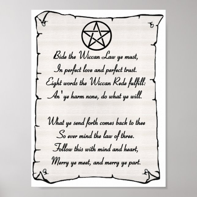 Wiccan Rede Poster (Front)