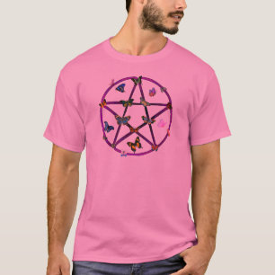 Wiccan Star and Butterflies T-Shirt