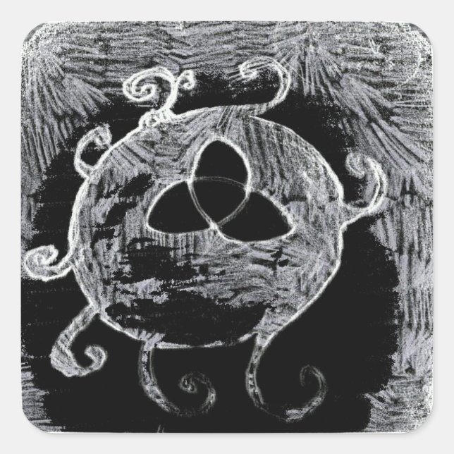 wiccan symbol for the witches square sticker (Front)