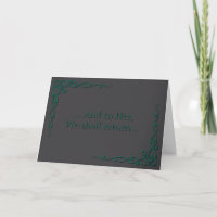 Wiccan Sympathy Card: And To Her We Shall Return