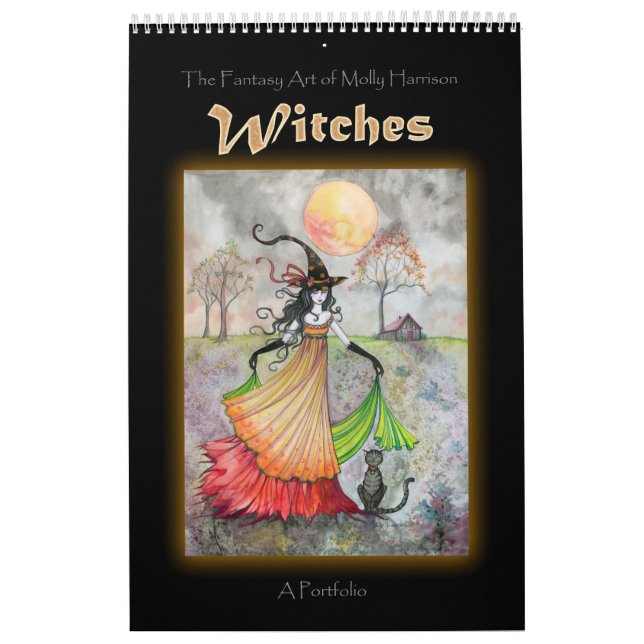 Wiccan Witch Portfolio Book by Molly Harrison Calendar (Cover)