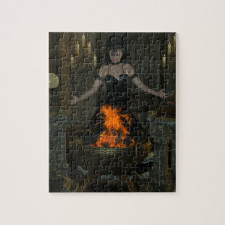 Wiccan Witch Ritual Jigsaw Puzzle