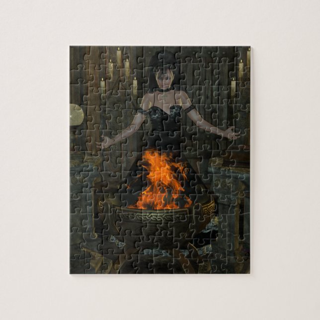 Wiccan Witch Ritual Jigsaw Puzzle (Vertical)