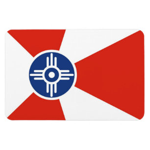 Wichita city flag  Kansas state America country Magnet