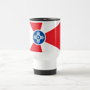 Wichita city flag travel mug