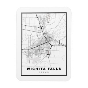 Wichita Falls Map Magnet