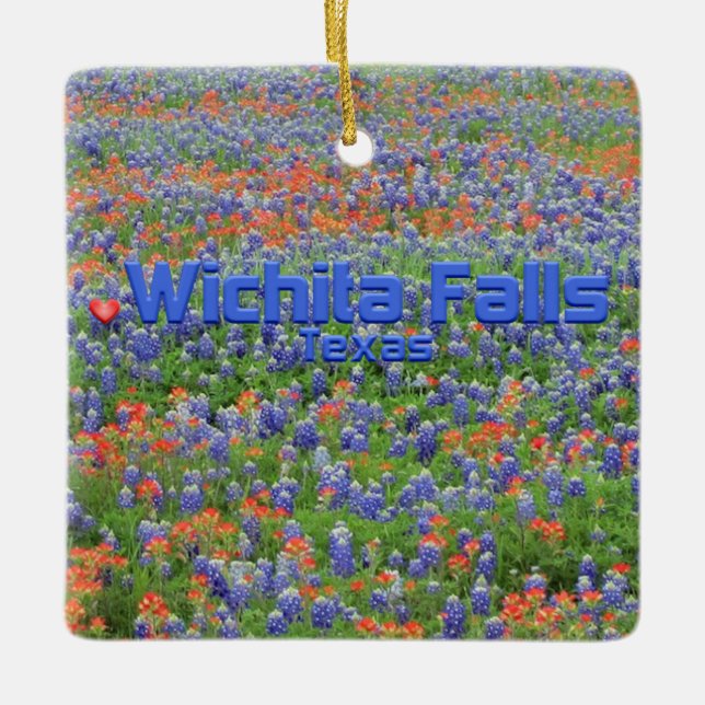 Wichita Falls TX Ceramic Ornament (Front)