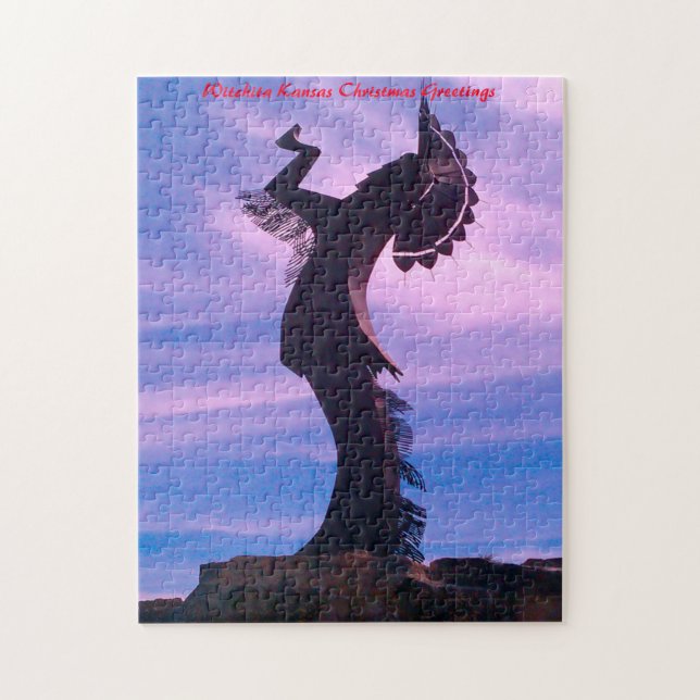 Wichita Kansas.Christmas Greetings Jigsaw Puzzle (Vertical)