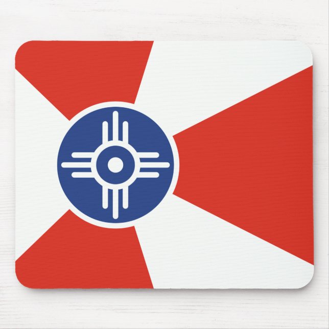Wichita Kansas ICT Flag Mouse Pad (Front)