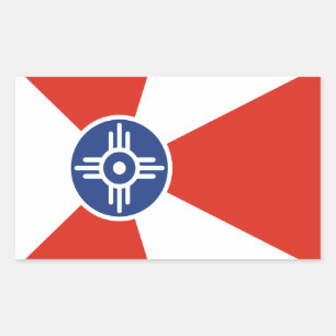 Wichita Kansas ICT Flag Rectangular Sticker