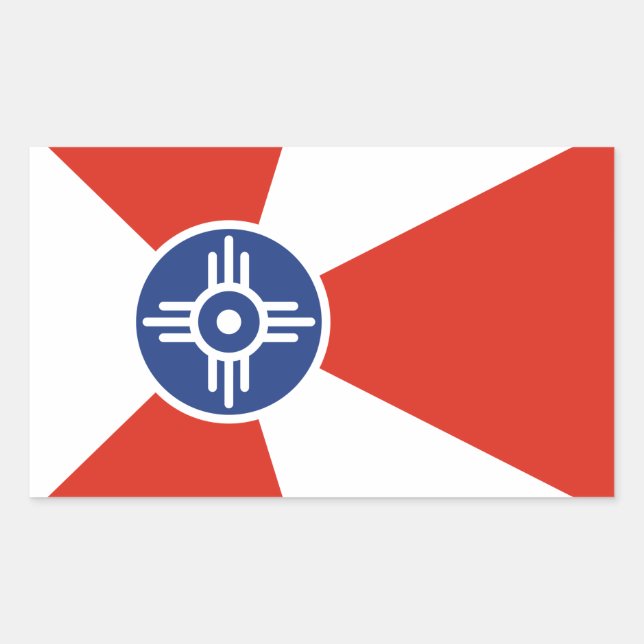 Wichita Kansas ICT Flag Rectangular Sticker (Front)