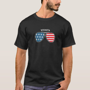 Wichita Kansas Ks Us Cities America 4th Of July T-Shirt
