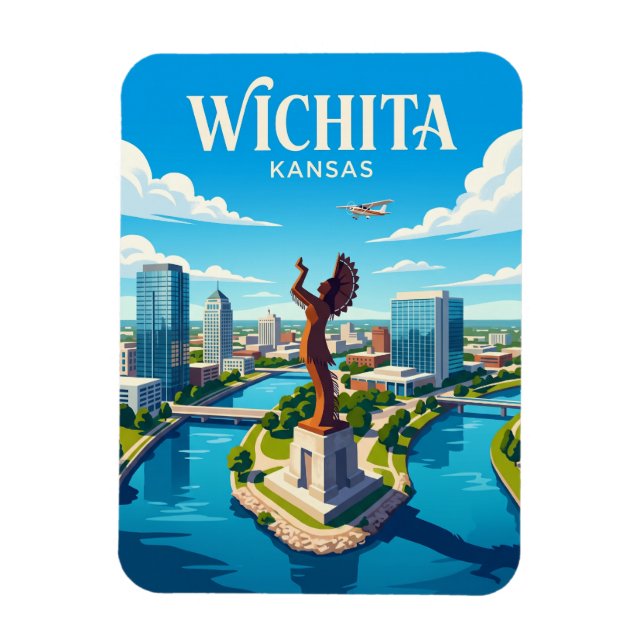Wichita Kansas Magnet (Vertical)