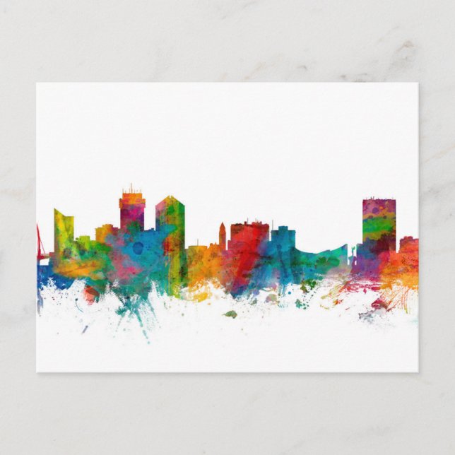Wichita Kansas Skyline Postcard (Front)