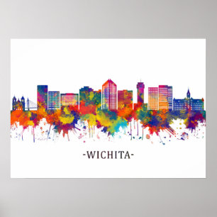 Wichita Kansas Skyline Poster