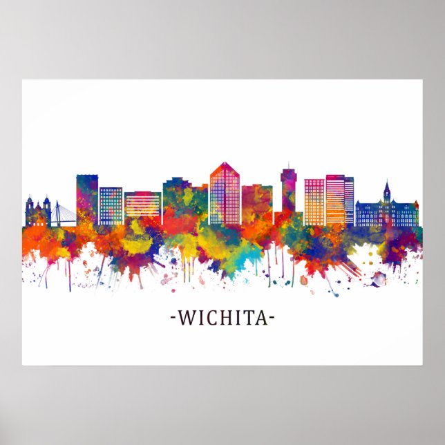 Wichita Kansas Skyline Poster (Front)
