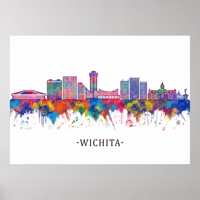 Wichita Kansas Skyline Poster (Front)