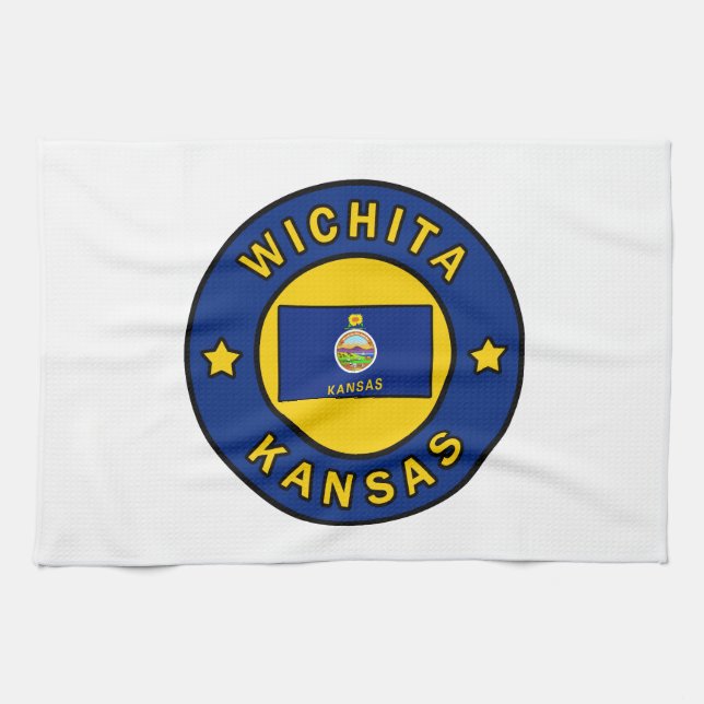 Wichita Kansas Tea Towel (Horizontal)