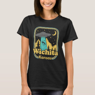 Wichita Kansas Ufo Alien Hunter 80s State Pride T-Shirt
