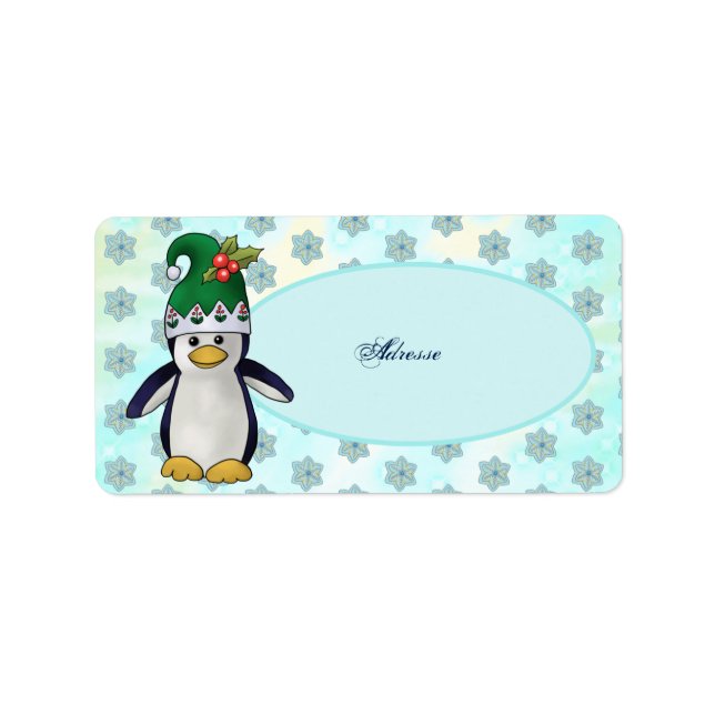 Wichtelpinguin Adressaufkleber Label (Front)