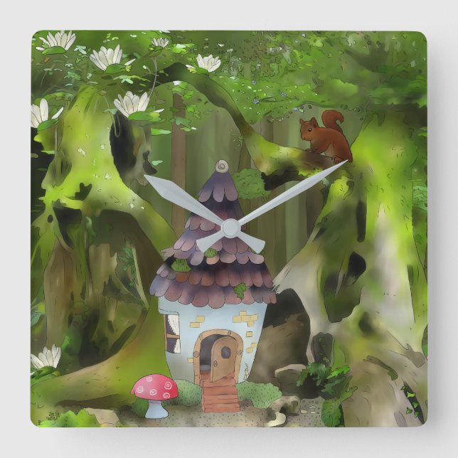 Wichtelwald   square wall clock (Front)