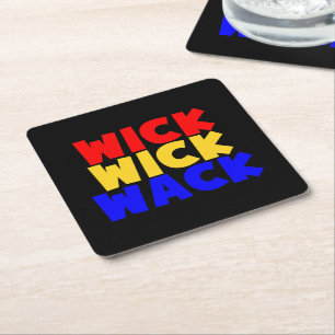 Wick Wick Wack Square Paper Coaster