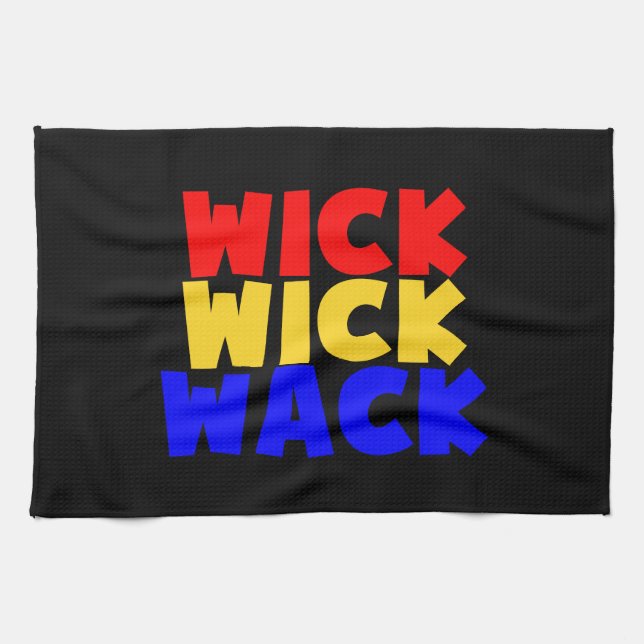 Wick Wick Wack Tea Towel (Horizontal)