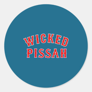 Wicked Ah Er Boston New England Southie _1 Classic Round Sticker