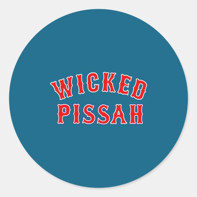 Wicked Ah Er Boston New England Southie _1  Classic Round Sticker (Front)