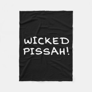 Wicked Ah! Funny Awesome Er New England  Fleece Blanket