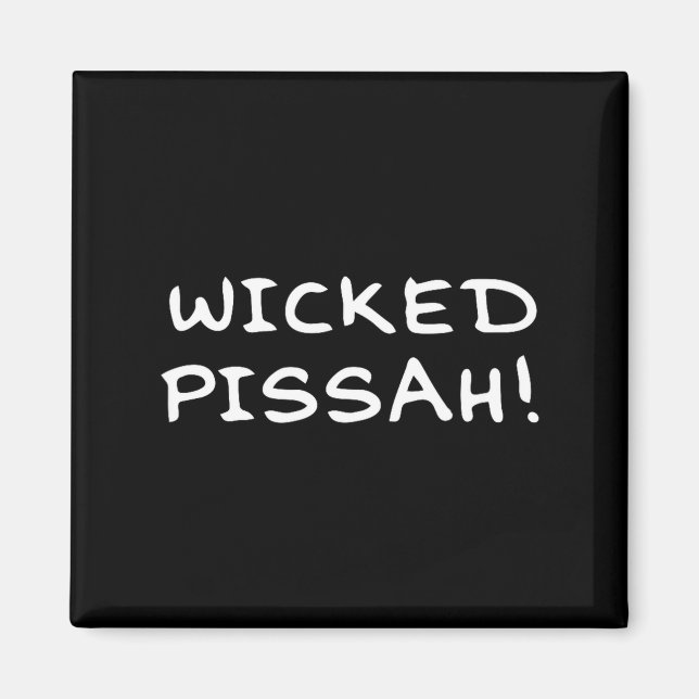 Wicked Ah! Funny Awesome Er New England  Magnet (Front)