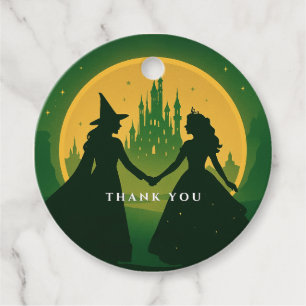 Wicked Baby Shower Favour Tags - Elphaba & Glinda