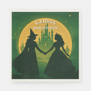 Wicked Baby Shower Napkins- Elphaba & Glinda Party Napkin