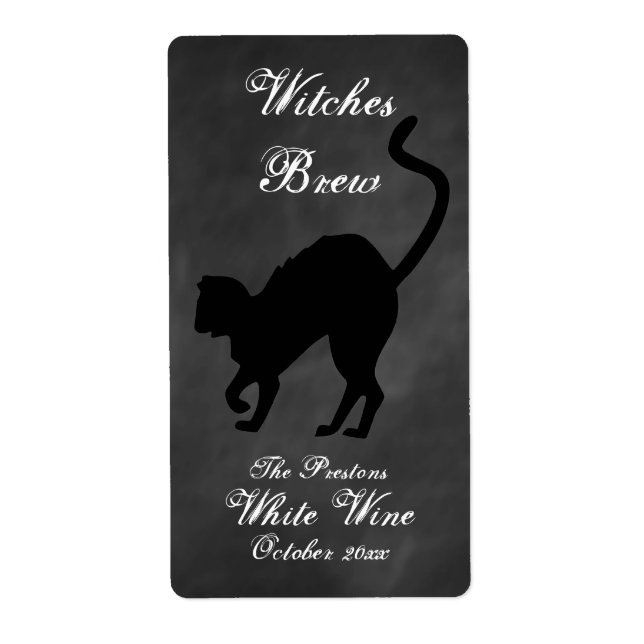 Wicked Cat Witches Brew Wine Label (Front)