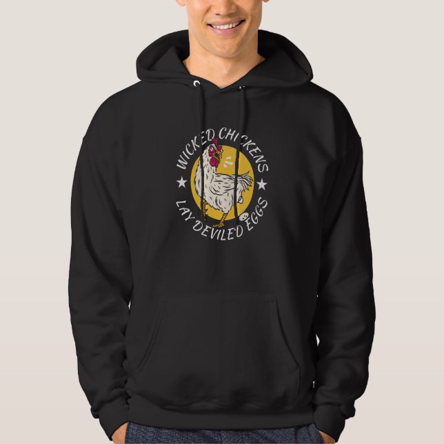 Wicked Chickens Lay Deviled Eggs Costume Halloween Hoodie (Front)