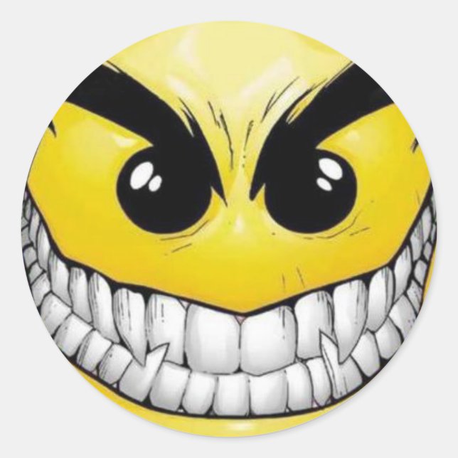 wicked classic round sticker (Front)