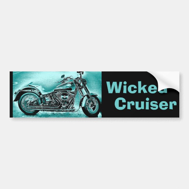 wicked Cruiser Bumper Sticker (Front)