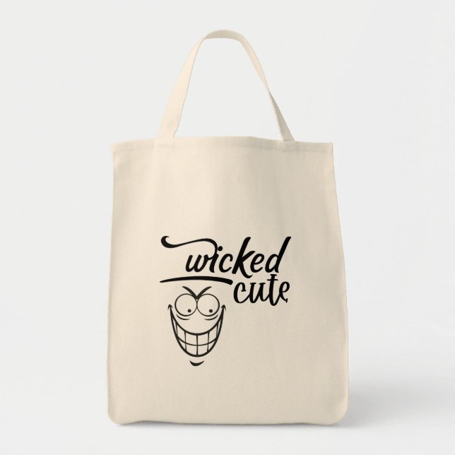 wicked cute design  tote bag (Front)