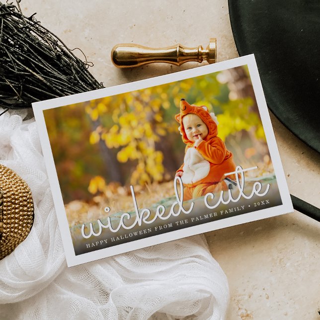 Wicked Cute Halloween Photo Card (Creator Uploaded)